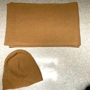 Eileen Fisher Cashmere/Wool Beanie & Scarf